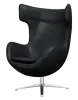 Flegg Chair Zwart Leer