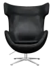 Flegg Chair Zwart Leer