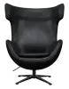 Flegg Chair Zwart Leer