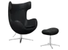 Flegg Chair Zwart Leer