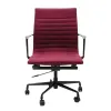 Cavel CD 117 Bureaustoel Rood Linnen | Zwart Frame