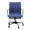 Cavel CD 117 Bureaustoel Blauw Linnen | Zwart Frame