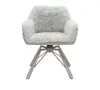 Draaibare Eetkamerstoel Nord | Taupe Sheepskin Taupe Leer  | Taupe Onderstel