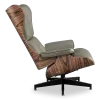 Cavel Lounge Chair Olijf Groen Leer | Naturel Palissander Schalen