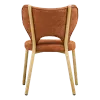 Japandi Eetkamerstoel Cho | Terracotta Chenille | Eiken