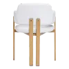 Japandi Eetkamerstoel Isamu | Wit Boucle | Eiken Onderstel
