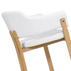Japandi Eetkamerstoel Isamu | Wit Boucle | Eiken Onderstel