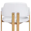 Japandi Eetkamerstoel Isamu | Wit Boucle | Eiken Onderstel