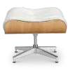 Cavel Lounge Chair Ottoman / Hocker Wit Bouclé | Essen Schaal