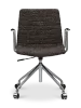 Cavel Lincoln Bureaustoel | Bruin OTE Stof | Chroom