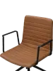 Cavel Lincoln Bureaustoel | Cognac PU Leer | Mat Zwart