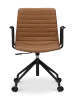 Cavel Lincoln Bureaustoel | Cognac PU Leer | Mat Zwart