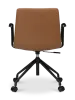 Cavel Lincoln Bureaustoel | Cognac PU Leer | Mat Zwart