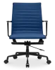 Cavel CD 117 Bureaustoel Blauw Linnen | Zwart Frame