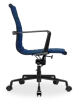 Cavel CD 117 Bureaustoel Blauw Linnen | Zwart Frame