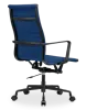 Cavel CD 119 Bureaustoel Blauw Linnen | Zwart Frame