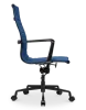 Cavel CD 119 Bureaustoel Blauw Linnen | Zwart Frame