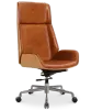 Bureaustoel Charles Cognac Leer, Essen Hout
