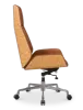 Bureaustoel Charles Cognac Leer, Essen Hout
