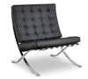 Paviljoen Chair XL Zwart Leer