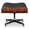 Cavel Lounge Chair Zwart Leer | Palissander Schalen