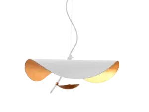 Hanglamp Gulf | Mat Wit / Goud