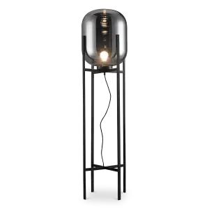 Vloerlamp Bowl Smoky | Zwart