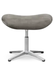 Flegg Ottoman / Hocker Elegant Silver Velvet