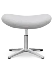 Flegg Ottoman / Hocker Licht Grijs Kasjmier