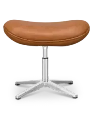 Flegg Ottoman / Hocker Cognac / Bruin Leer