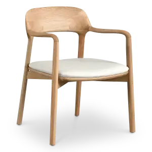Kennedy Eetkamerstoel | Naturel Essen | Offwhite Zitting