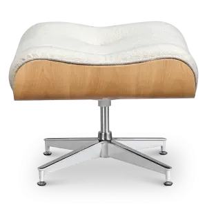 Cavel Lounge Chair Ottoman / Hocker Wit Bouclé | Essen Schaal