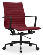 Cavel CD 117 Bureaustoel Rood Linnen | Zwart Frame