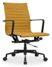 Cavel CD 117 Bureaustoel Oker Linnen | Zwart Frame