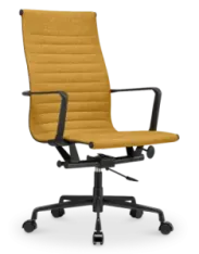 Cavel CD 119 Bureaustoel Oker Linnen | Zwart Frame