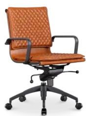 Diamond Softpad Bureaustoel Cognac | Lage Rug