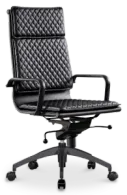 Diamond Softpad Bureaustoel Zwart | Hoge Rug