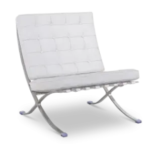 Paviljoen Chair XL Wit Leer