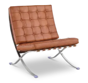 Paviljoen Chair XL Cognac/Bruin Leer