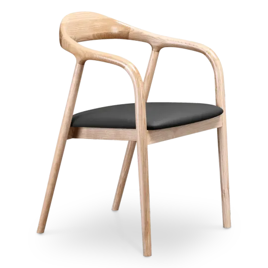 Artson Eetkamerstoel | Essen | Zwart PU Leer