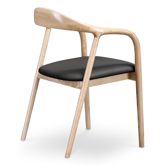 Artson Eetkamerstoel | Essen | Zwart PU Leer