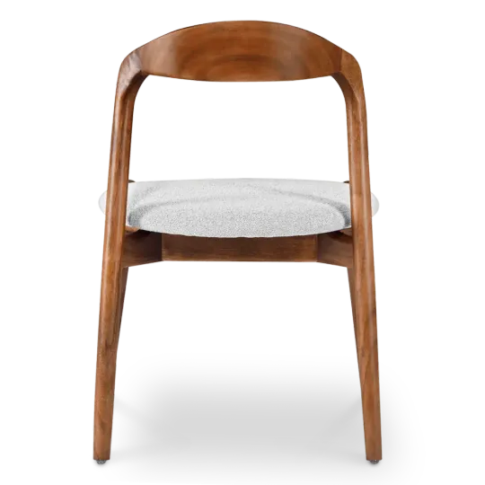 Bow Eetkamerstoel | Walnoot Hout | Wit Boucle Bow Eetkamerstoel | Walnoot Hout | Wit Boucle