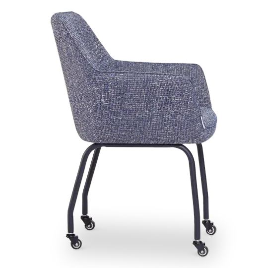 Eetkamerstoel Met Wieltjes Till | Blauw