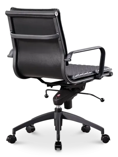 Diamond Softpad Bureaustoel Zwart | Lage Rug