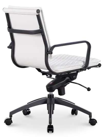 Diamond Softpad Bureaustoel Wit | Lage Rug