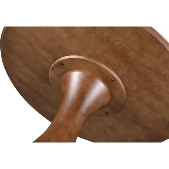Ronde Tulip Eettafel Antraciet Keramiek | Walnoot Onderstel Ronde Tulip Eettafel Antraciet Keramiek | Walnoot Onderstel