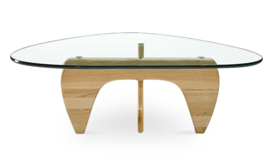 Japandi Salontafel Sabi | Glazen Blad | Essen Onderstel