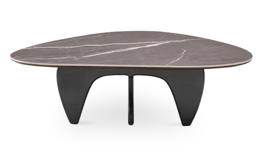 Japandi Salontafel Sabi | Antraciet Keramiek | Zwart Onderstel Japandi Salontafel Sabi | Antraciet Keramiek | Zwart Onderstel