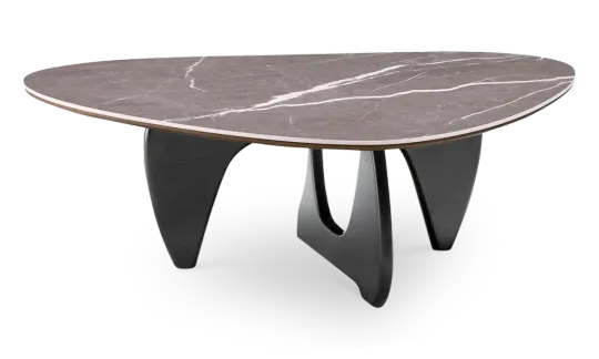 Japandi Salontafel Sabi | Antraciet Keramiek | Zwart Onderstel Japandi Salontafel Sabi | Antraciet Keramiek | Zwart Onderstel