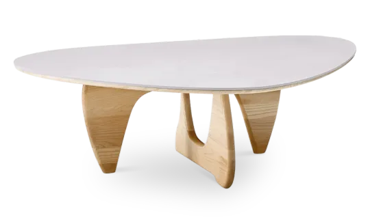 Japandi Salontafel Sabi | Wit Keramiek | Essen Onderstel